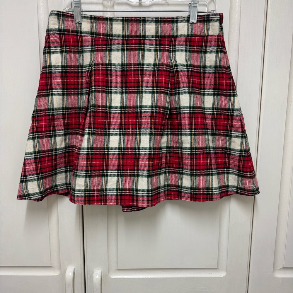 Copper Key Plaid Skater Skirt